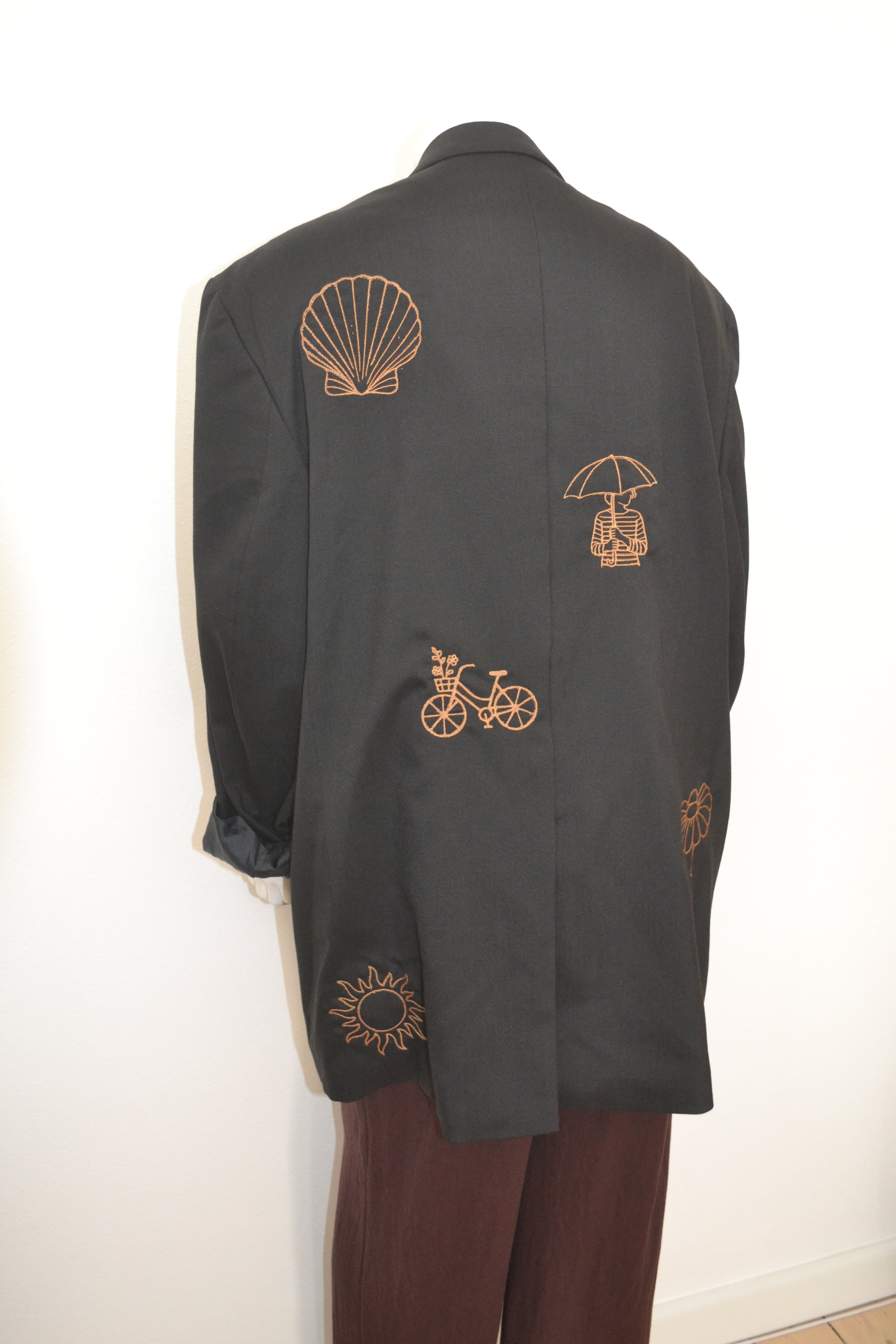Sort blazer bagfra fuld