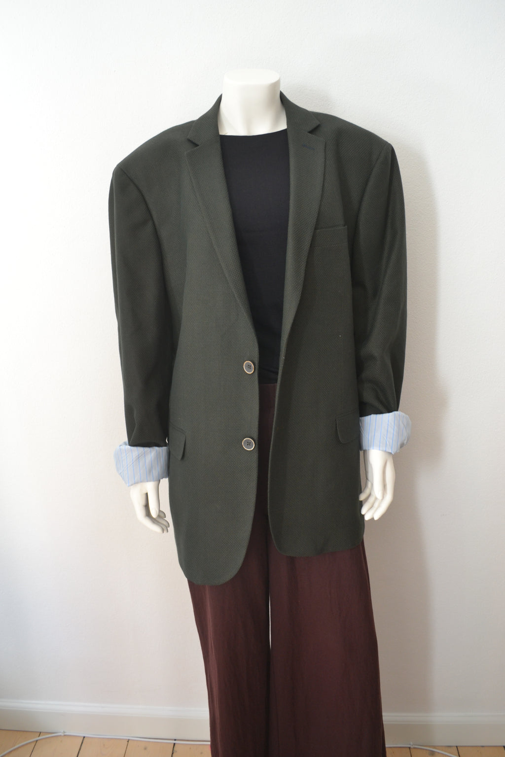 Mørkegrøn blazer forfra fuld